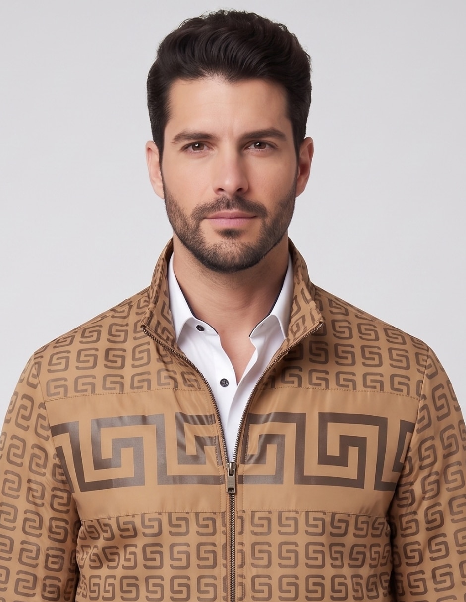 Chamarra bomber cuello con cierre para hombre 4