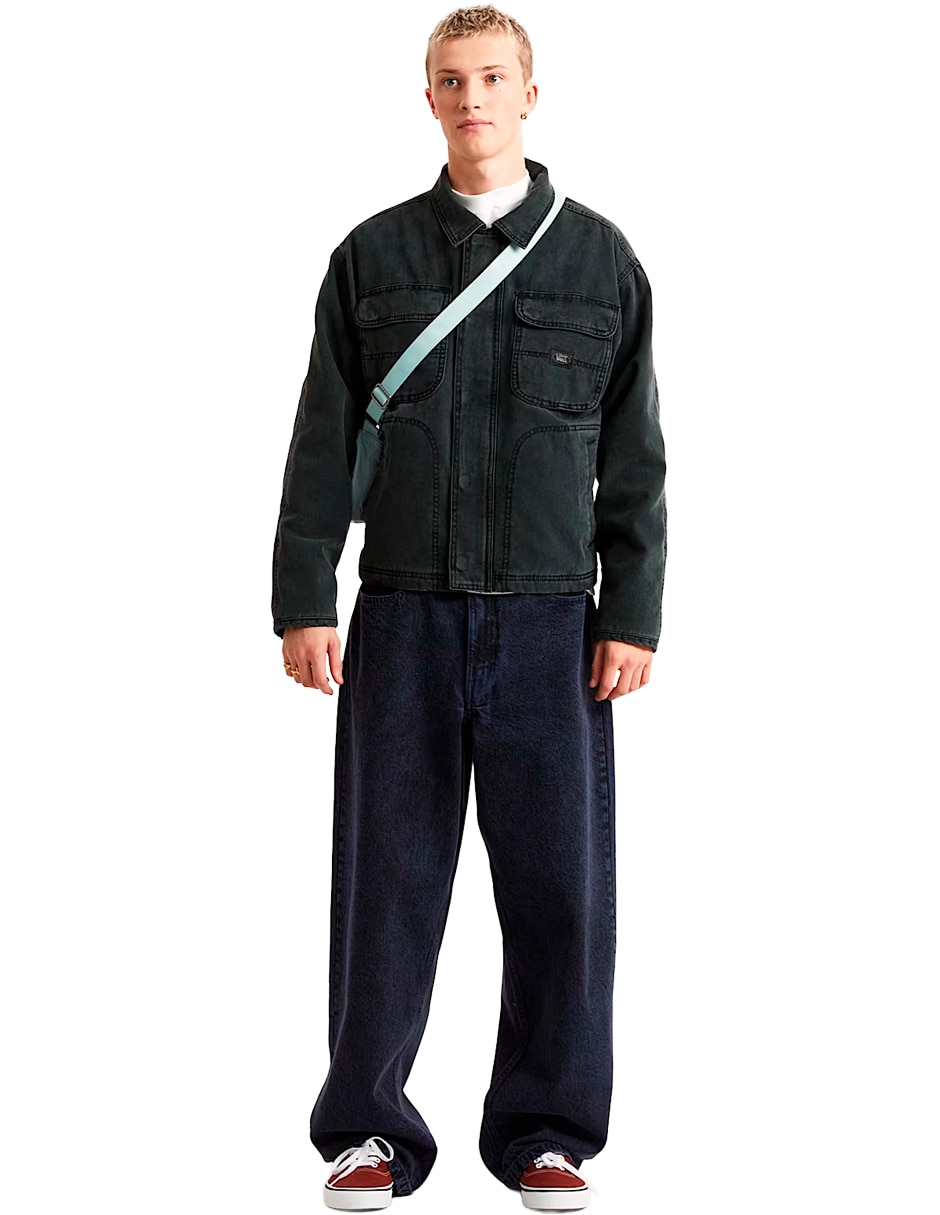 Chamarra casual de algodón con bolsillos para hombre 3