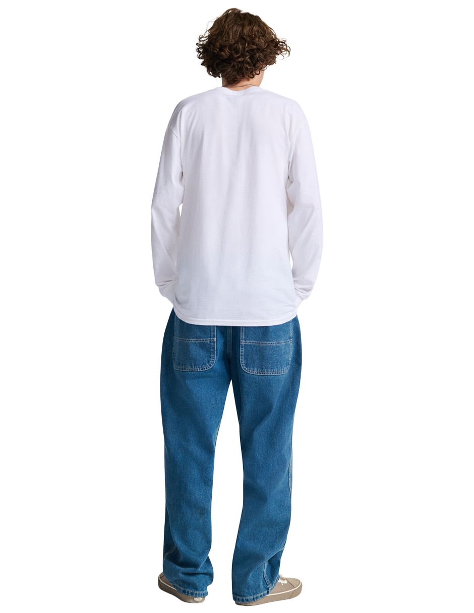 Pantalón casual regular de algodón para hombre 2