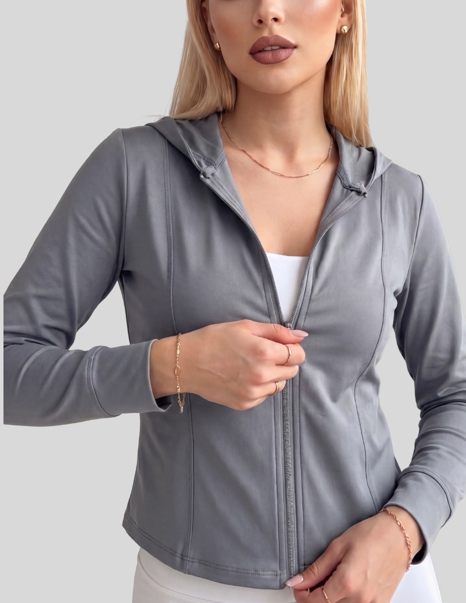 Sudadera Malabis Deportiva con cierre y capucha para mujer