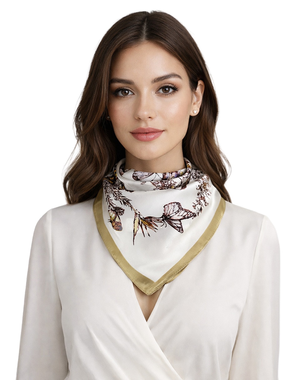 Mascada Twist Side con estampado floral para mujer