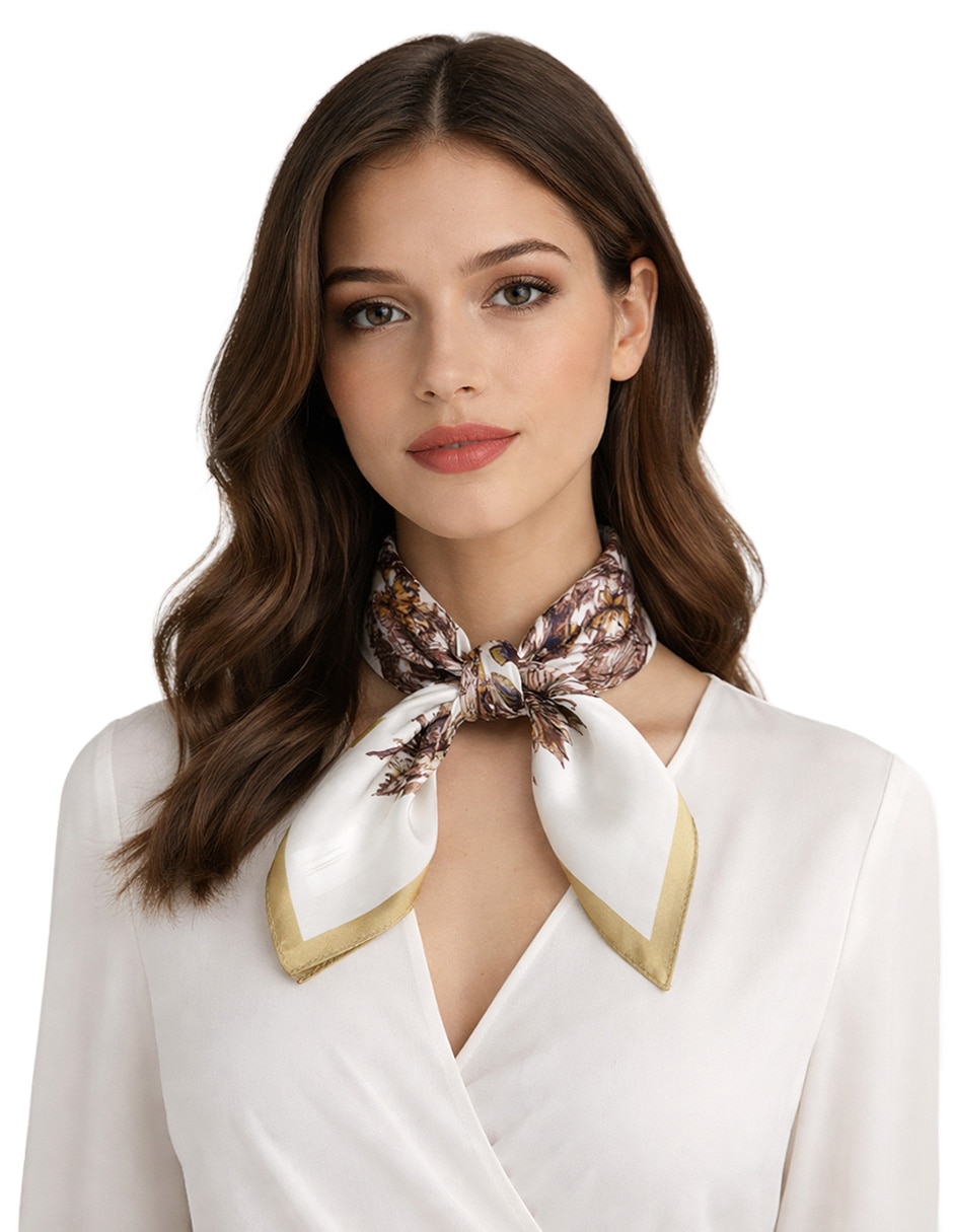 Mascada Twist Side con estampado floral para mujer