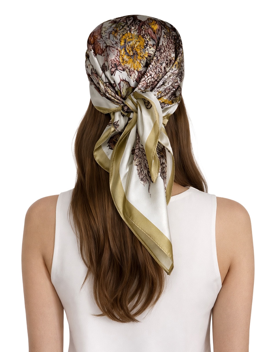 Mascada Twist Side con estampado floral para mujer