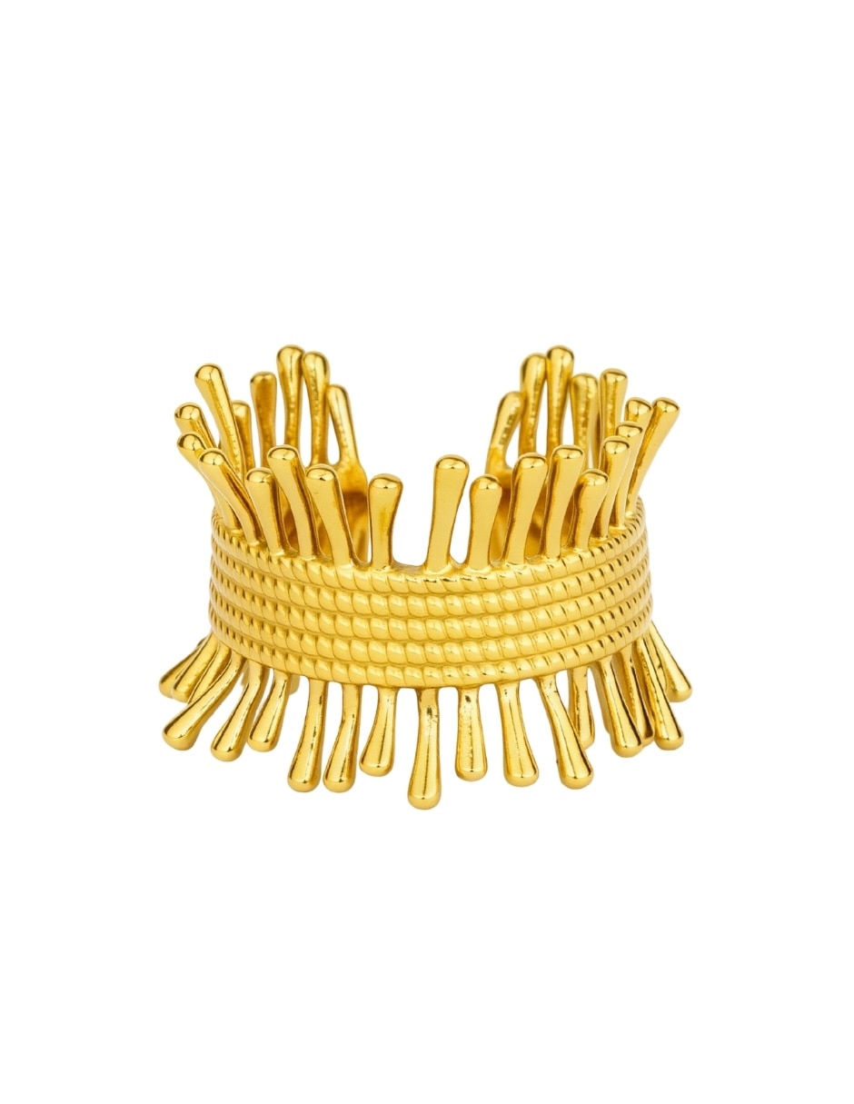 Anillo Coral baño de oro