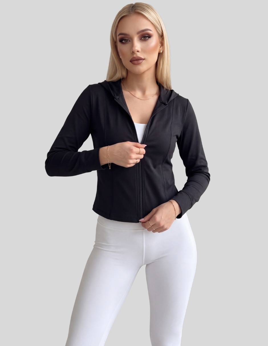 Sudadera Deportiva con cierre y capucha para mujer 1