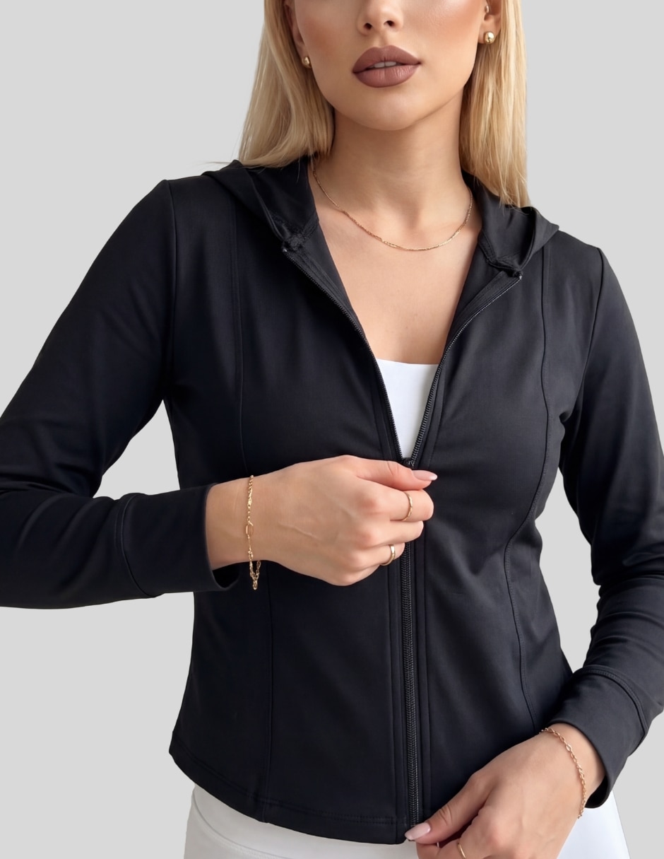 Sudadera Deportiva con cierre y capucha para mujer 3