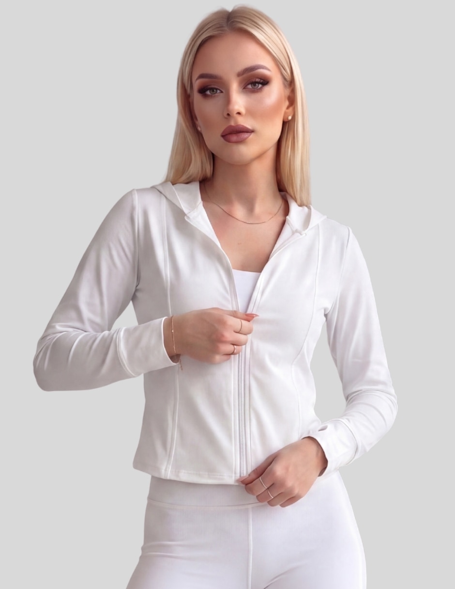 Sudadera Deportiva con cierre y capucha para mujer